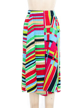 Issey Miyake Pleats Please Multicolor Origami Skirt Bottom arcadeshops.com