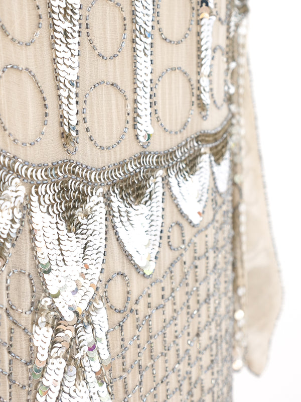 Embellished Silk Deco Style Dress Dress arcadeshops.com