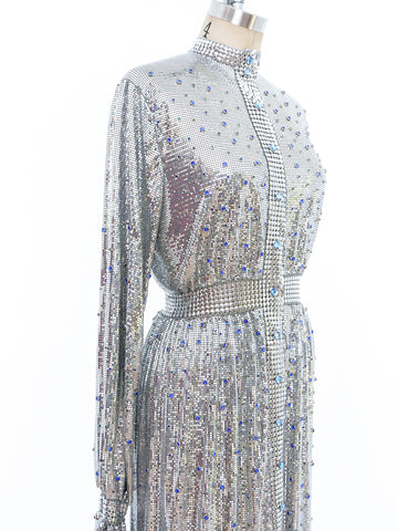 Paco Rabanne Crystal Studded Chainmail Dress