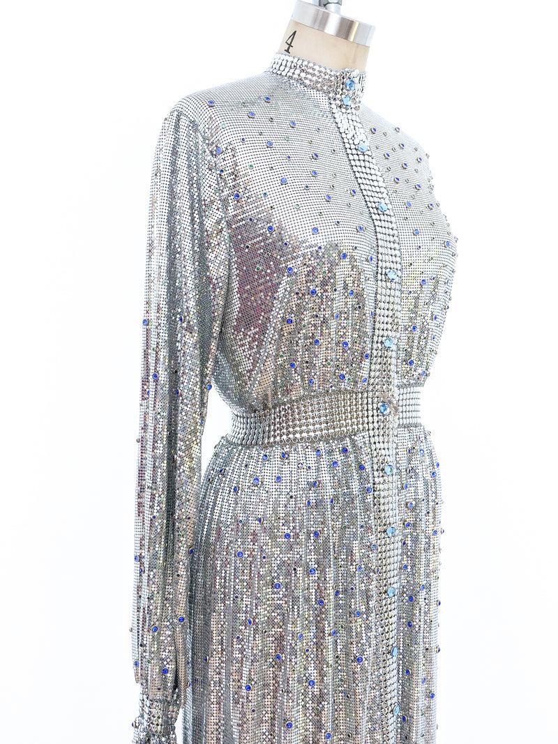 Paco Rabanne Crystal Studded Chainmail Dress Dress arcadeshops.com