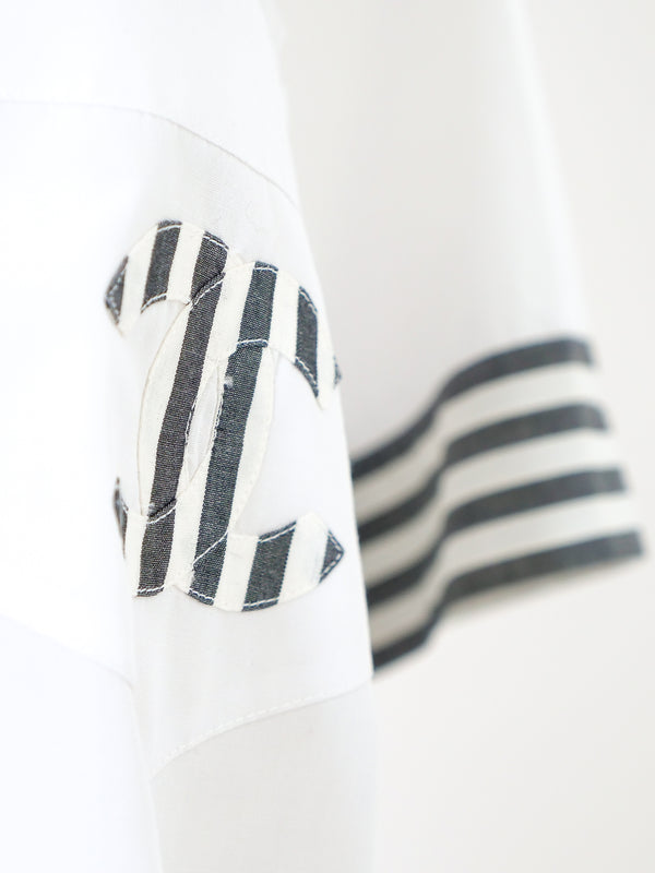Chanel Logo Short Sleeve Shirt Top arcadeshops.com