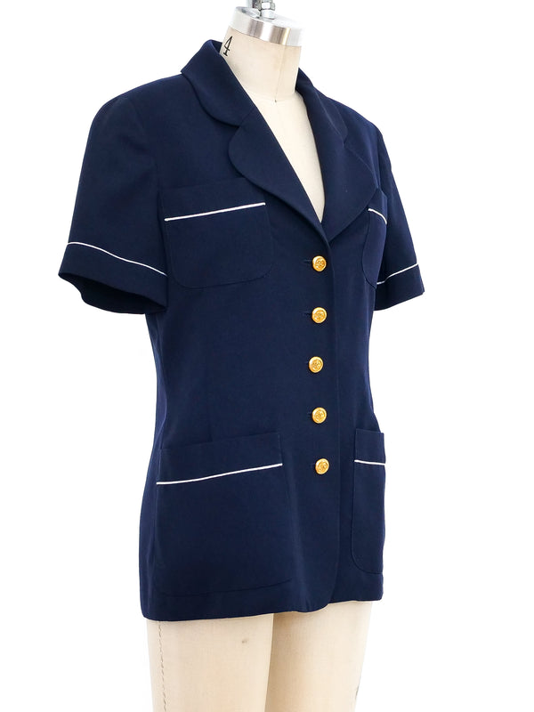 Chanel Short Sleeve Jacket Jacket arcadeshops.com