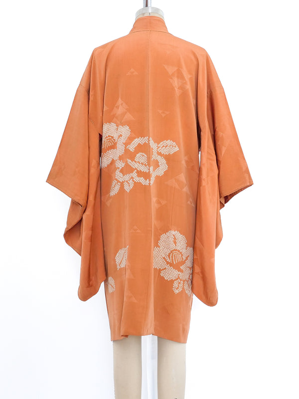 Peach Shibori Dyed Kimono Jacket arcadeshops.com