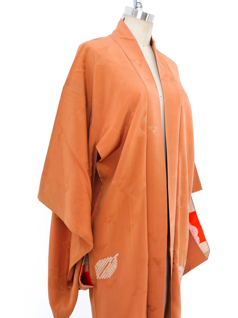 Peach Shibori Dyed Kimono Jacket arcadeshops.com