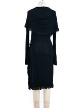 Jean Paul Gaultier Fringed Wrap Style Jersey Dress Dress arcadeshops.com