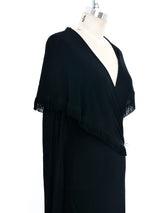 Jean Paul Gaultier Fringed Wrap Style Jersey Dress Dress arcadeshops.com