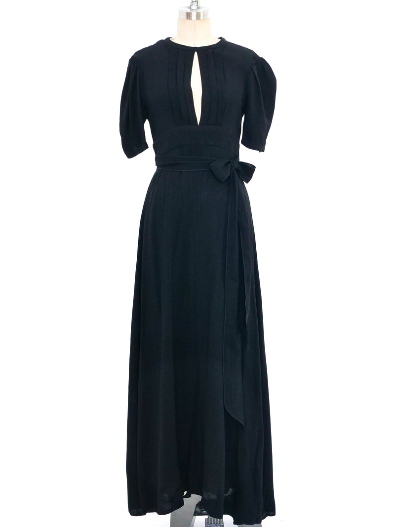 Ossie Clark Crepe Wrap Gown Dress arcadeshops.com