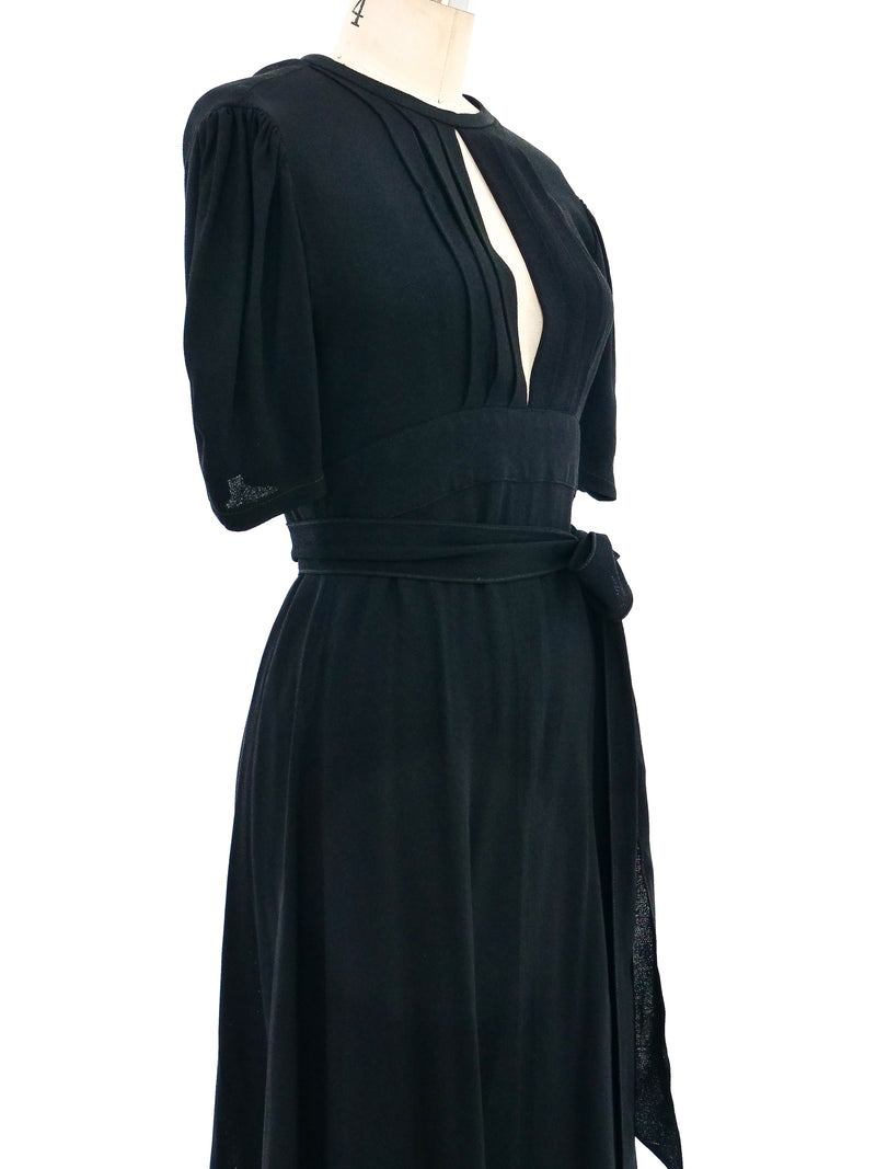 Ossie Clark Crepe Wrap Gown Dress arcadeshops.com