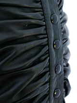 Alaia Ruched Leather Mini Skirt Bottom arcadeshops.com
