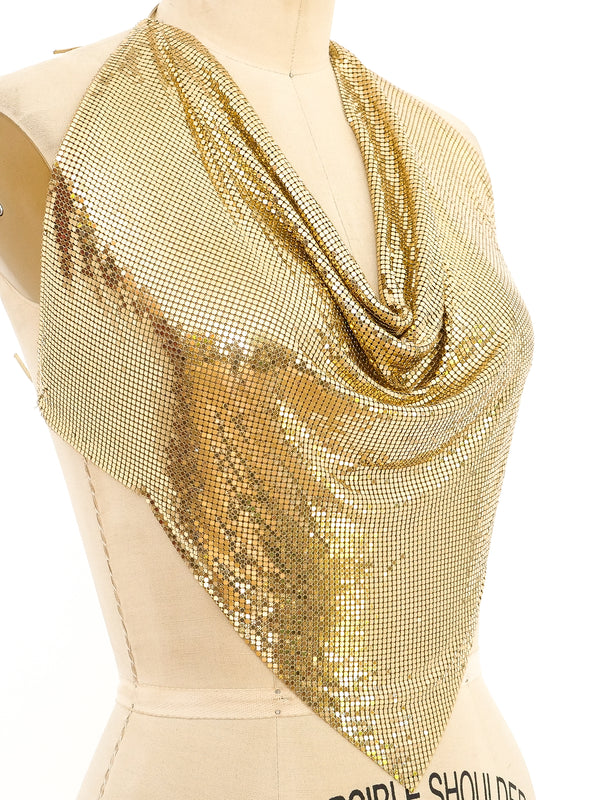 Whiting and Davis Chainmail Halter Top Top arcadeshops.com