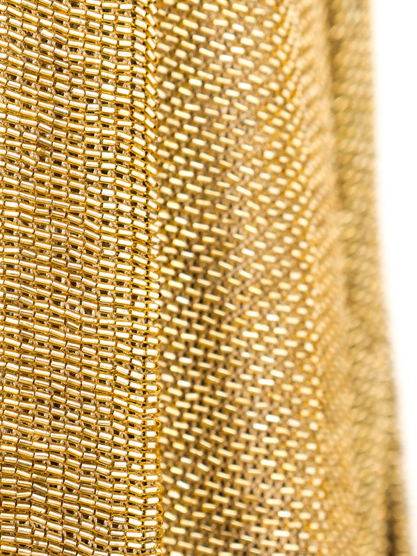 Gold Beaded Open Front Cardigan Jacket arcadeshops.com