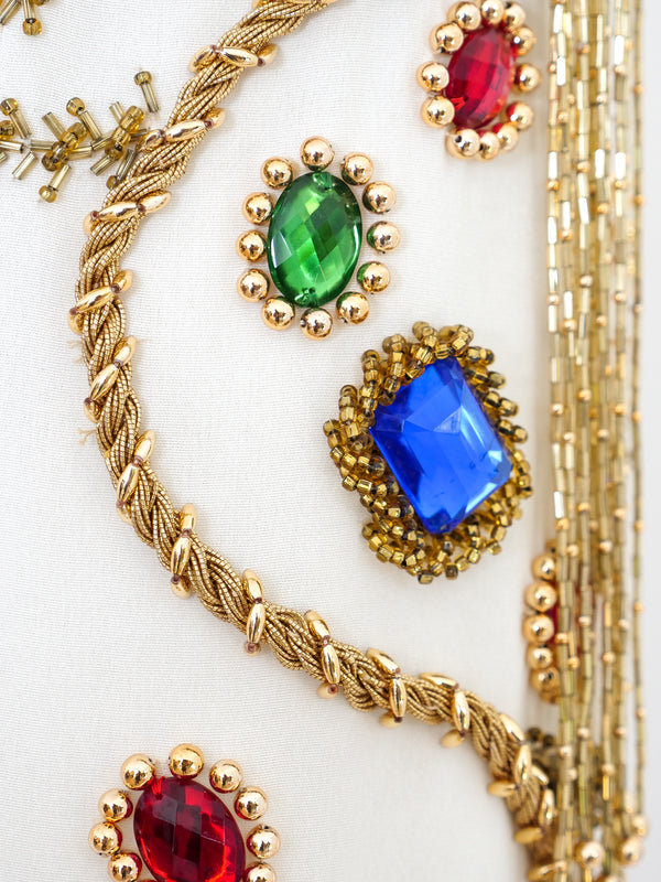 Jewel and Bead Embellished Cropped Jacket Jacket arcadeshops.com