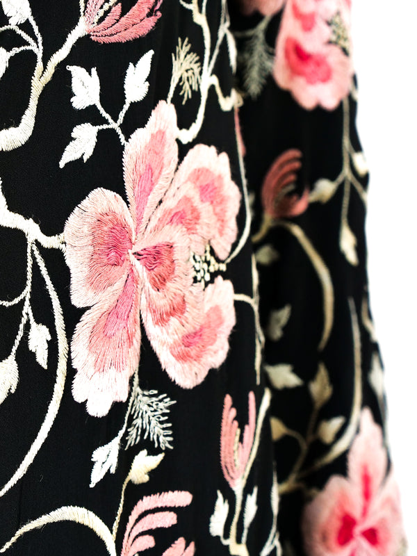 Hand Embroidered Floral Robe Jacket arcadeshops.com
