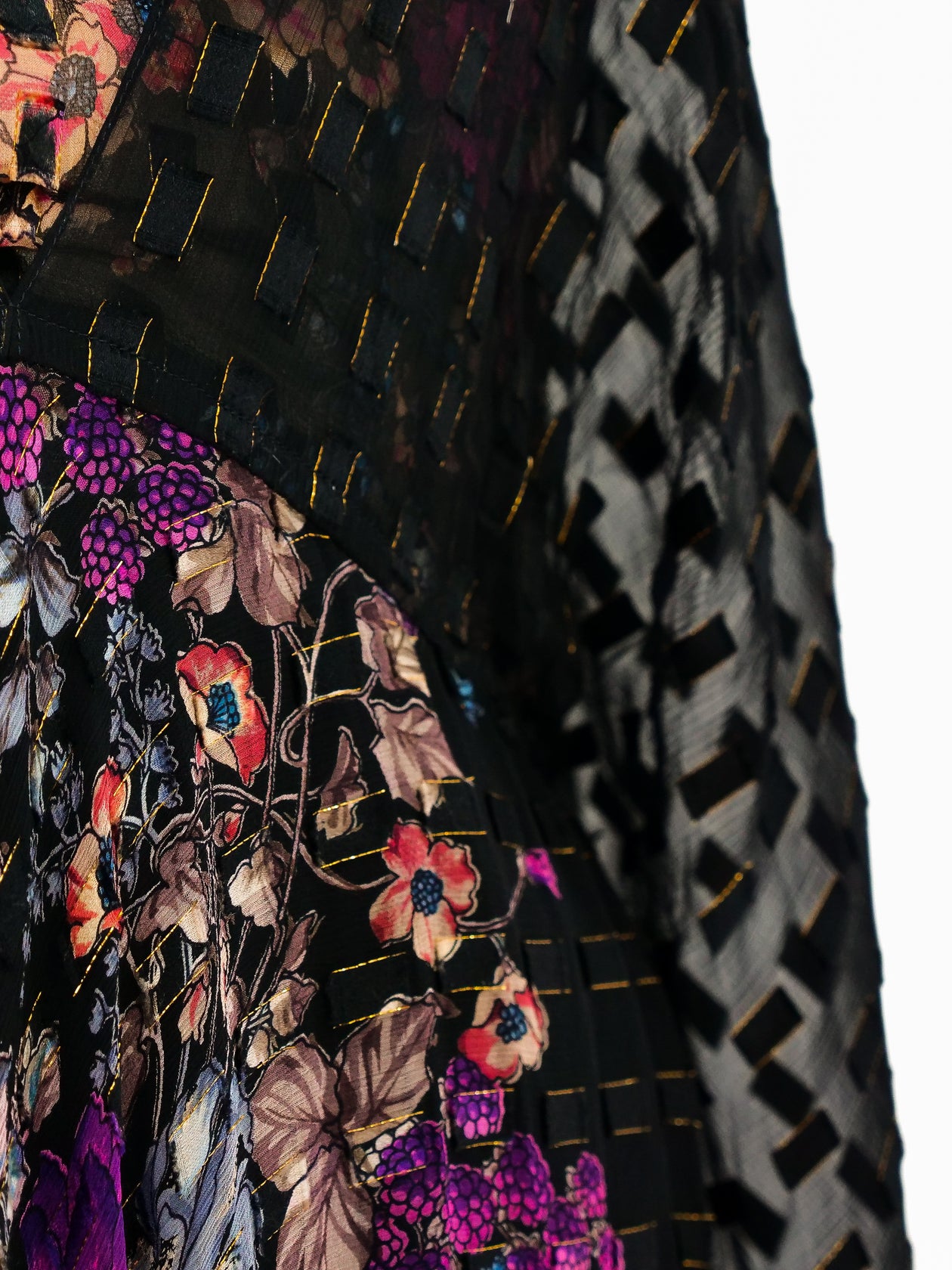 Floral Printed Silk Chiffon Dress