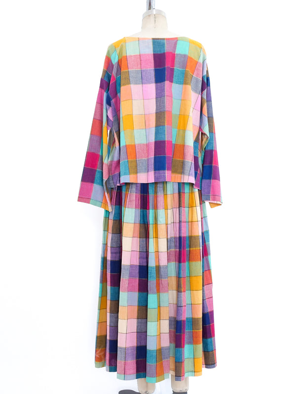 Norma Kamali Rainbow Madras Ensemble Suit arcadeshops.com