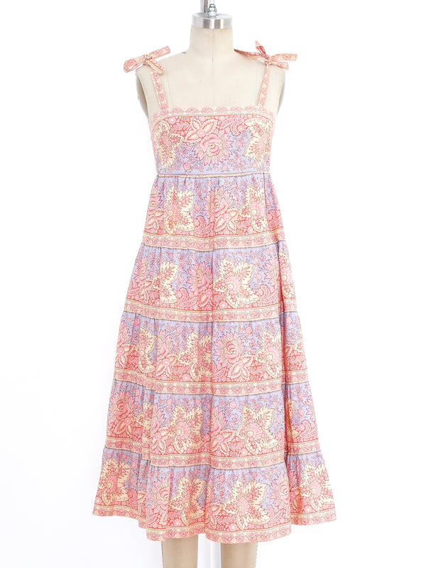 Pierre Deux Floral Block Printed Sun Dress Dress arcadeshops.com