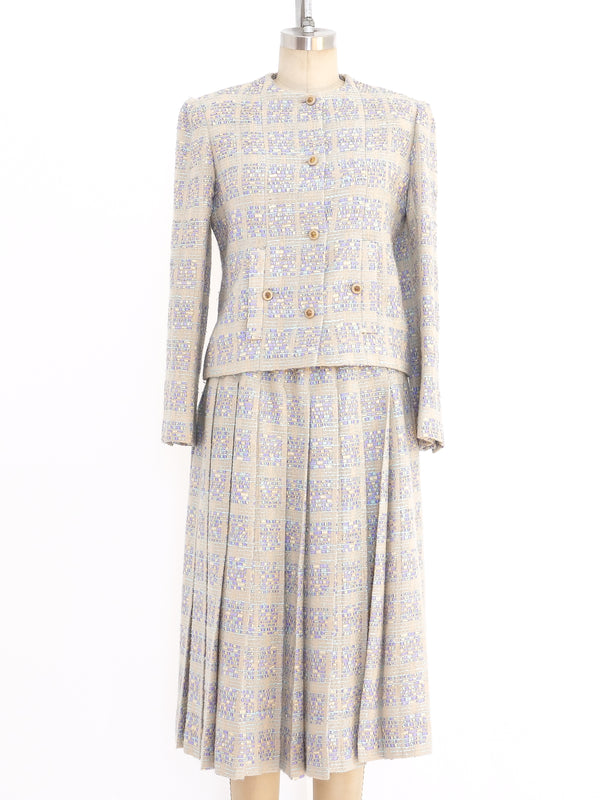 Chanel Pastel Check Tweed Suit Suit arcadeshops.com