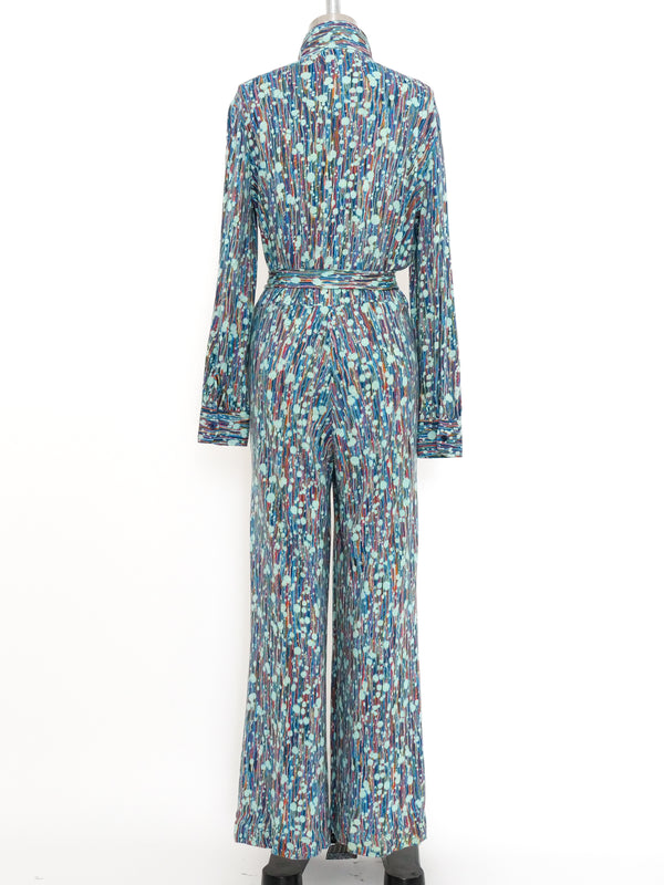 Diane Von Furstenberg Printed Jumpsuit Suit arcadeshops.com