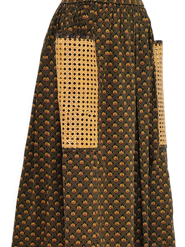 Caned Pocket Skirt Bottom arcadeshops.com