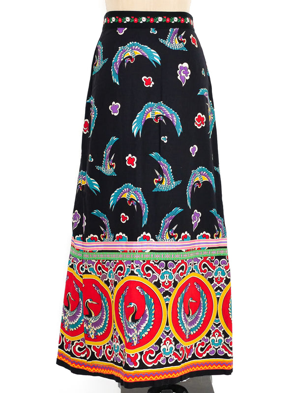 Giorgio Sant'Angelo Crane Printed Skirt Bottom arcadeshops.com