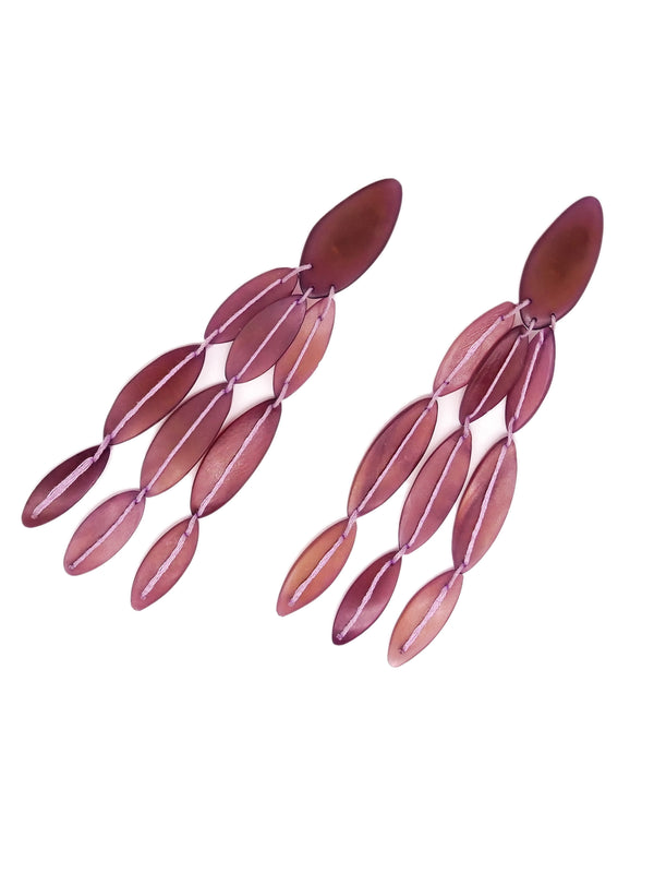 Blush Disc Fringe Earrings Accessory arcadeshops.com