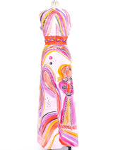 Hand Painted Sleeveless Maxi Dress arcadeshops.com