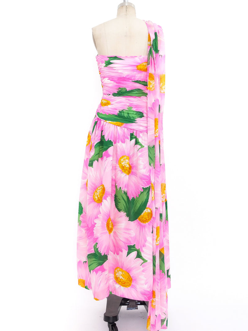 Floral Silk Chiffon Scarf Dress Dress arcadeshops.com