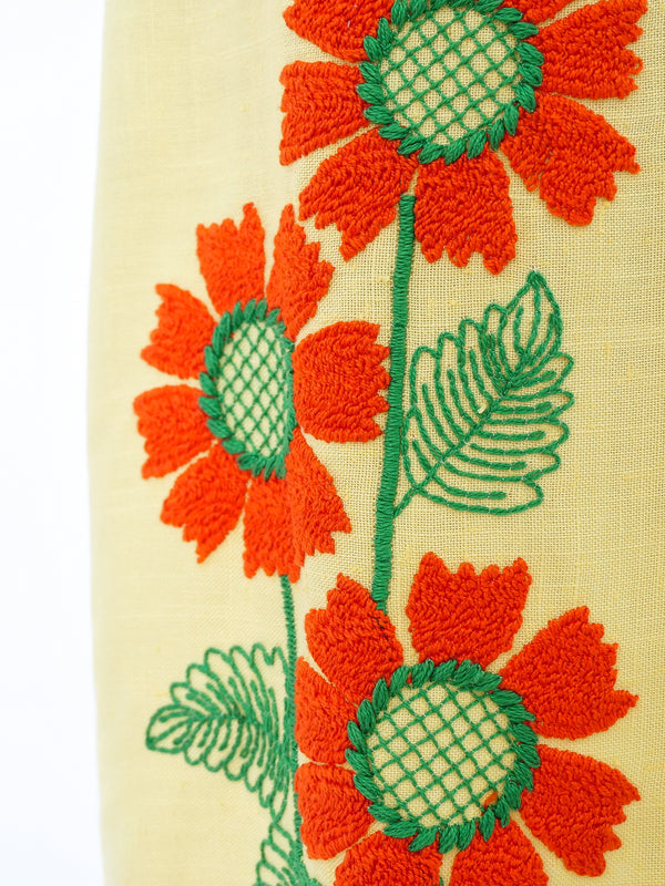 Floral Embroidered Linen Dress Dress arcadeshops.com