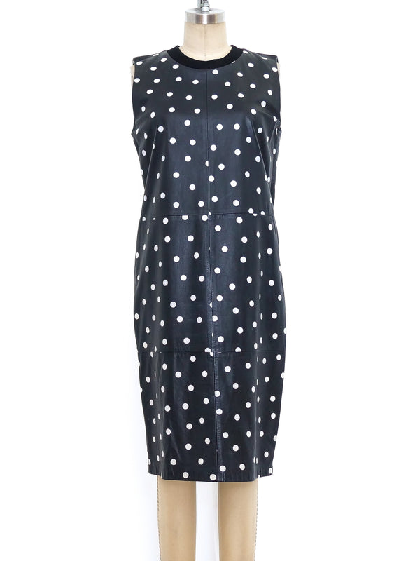 Gianfranco Ferre Polka Dot Leather Dress Dress arcadeshops.com