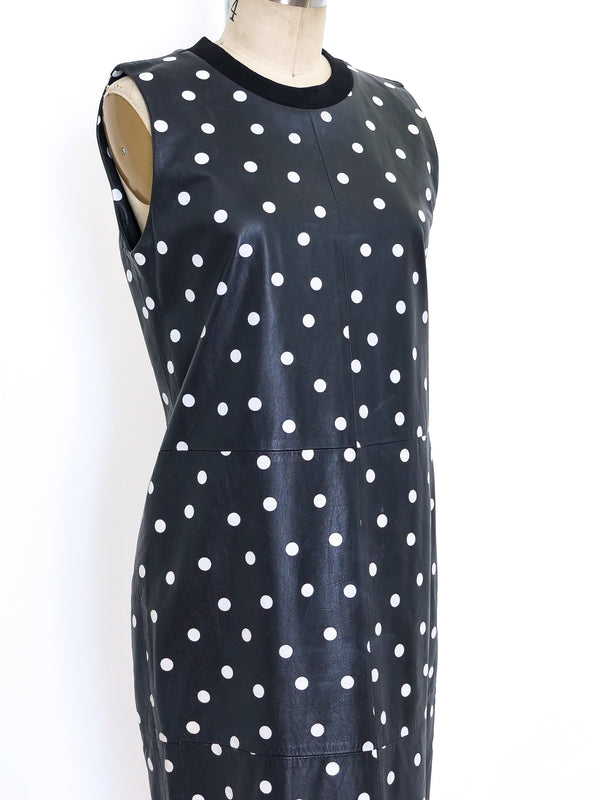 Gianfranco Ferre Polka Dot Leather Dress Dress arcadeshops.com