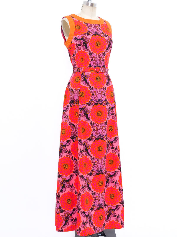 Floral Printed Cotton Maxi Dress Dress arcadeshops.com