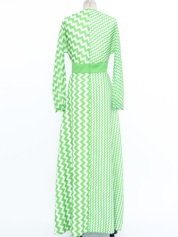 Chevron Printed Maxi Dress