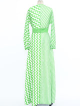 Chevron Printed Maxi Dress Dress arcadeshops.com
