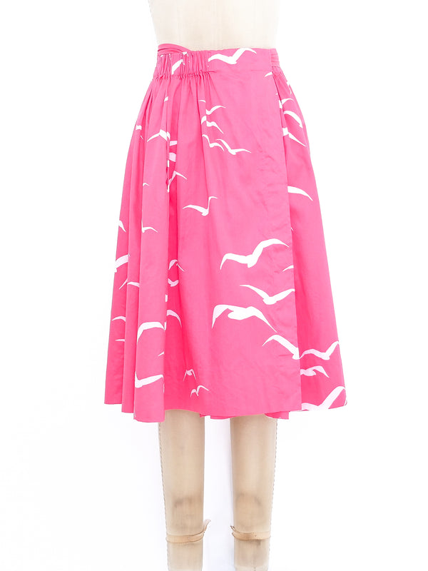 Gucci Bird Printed Wrap Skirt Bottom arcadeshops.com