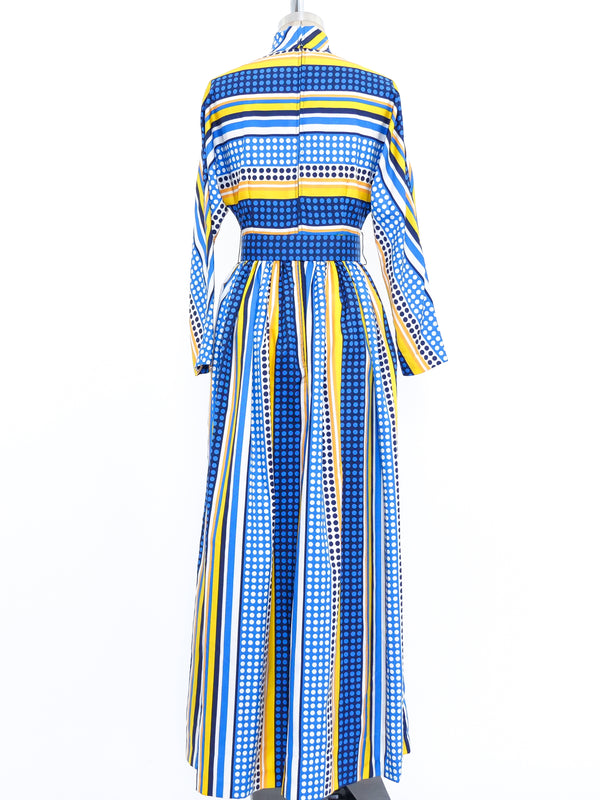 Dot and Stripe Printed Silk Dress Dress arcadeshops.com
