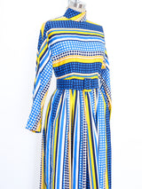 Dot and Stripe Printed Silk Dress Dress arcadeshops.com