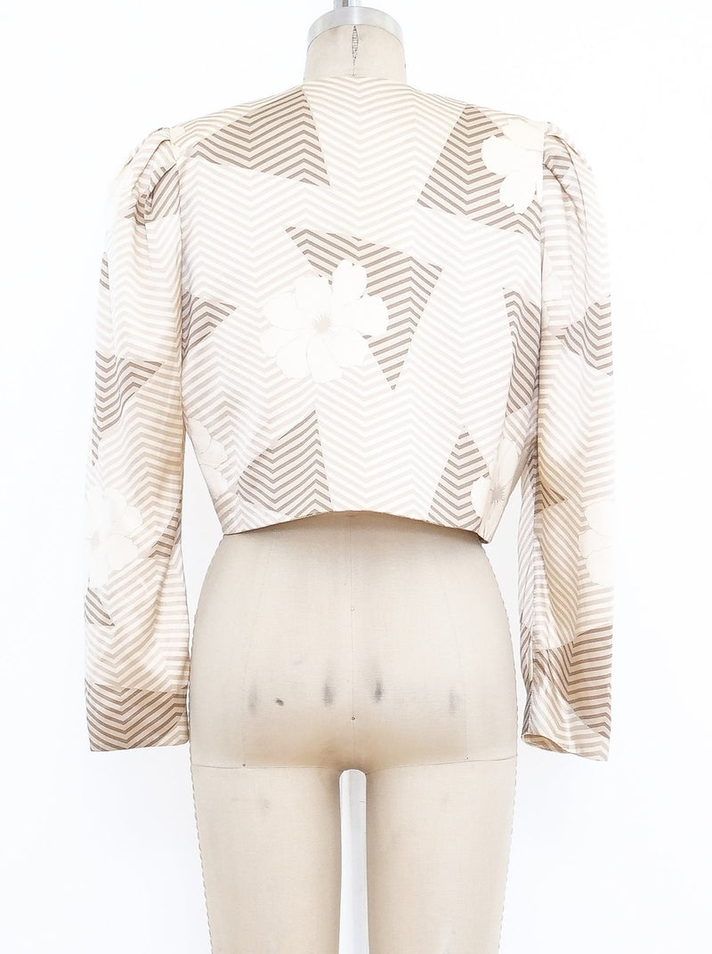 Nolan Miller Graphic Printed Cropped Jacket Jacket arcadeshops.com