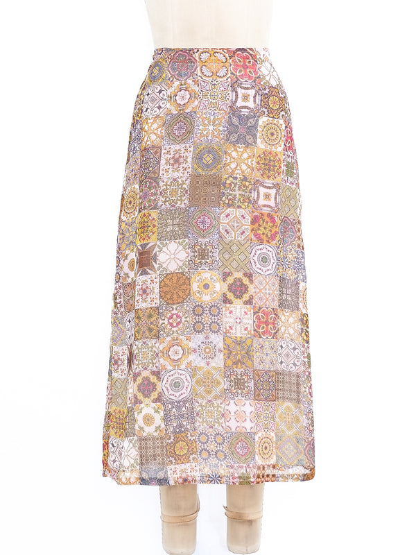 Todd Oldham Tile Printed Skirt Bottom arcadeshops.com