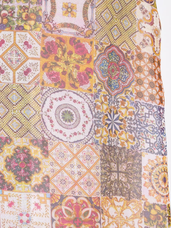 Todd Oldham Tile Printed Skirt Bottom arcadeshops.com