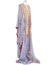 Metal Embroidered Silk Caftan Dress arcadeshops.com
