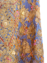 Metal Embroidered Silk Caftan Dress arcadeshops.com