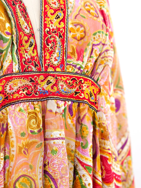 Paisley Printed Caftan Dress arcadeshops.com