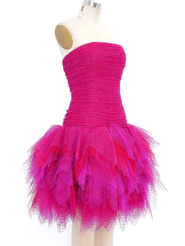 Jacquline De Ribes Tulle Party Dress Dress arcadeshops.com