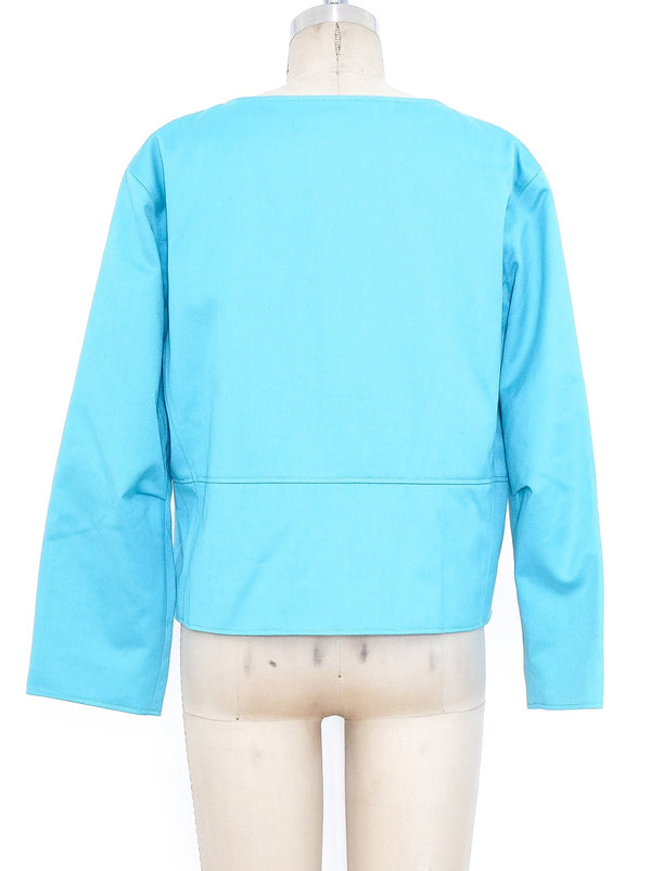 Courreges Aqua Cropped Jacket Jacket arcadeshops.com