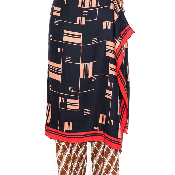 小物 DRIES VAN NOTEN 22AW stall muffler Dries Van Noten grey scarf in an oversized fishnet knit