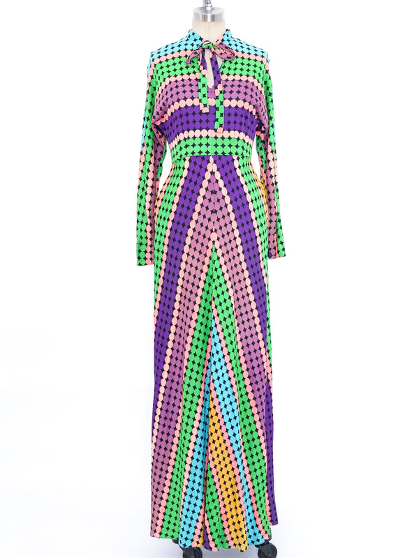 Dot Printed Jersey Maxi Dress Dress arcadeshops.com