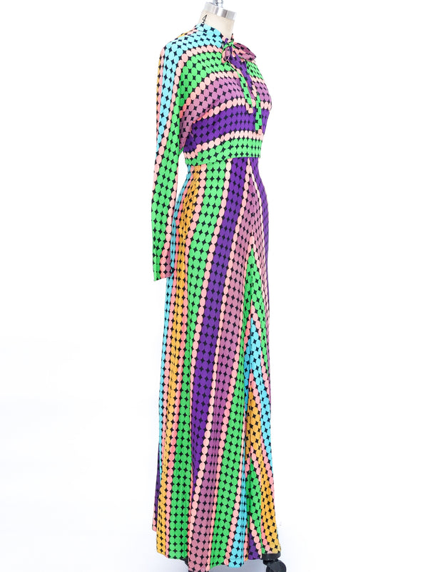 Dot Printed Jersey Maxi Dress Dress arcadeshops.com