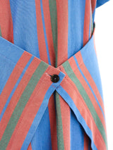 Hiroko Koshino Rib Knit Striped Shirt Dress Dress arcadeshops.com
