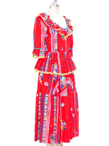 Rainbow Printed Ruffle Dress Dress arcadeshops.com