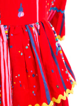 Rainbow Printed Ruffle Dress Dress arcadeshops.com